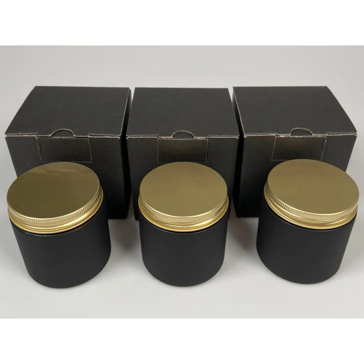 Świeca sojowa zapachowa w szkle czarny mat - bawełniany knot 120 ml